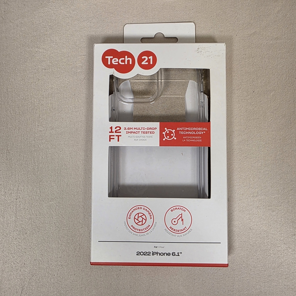 Tech21 Clear Protective Phone Case for 2022 iPhone 6.1" - Clear